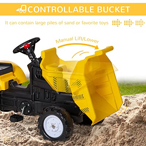image for Aosom Ride On Excavator with Manual Control Bucket, No Power Ride on T