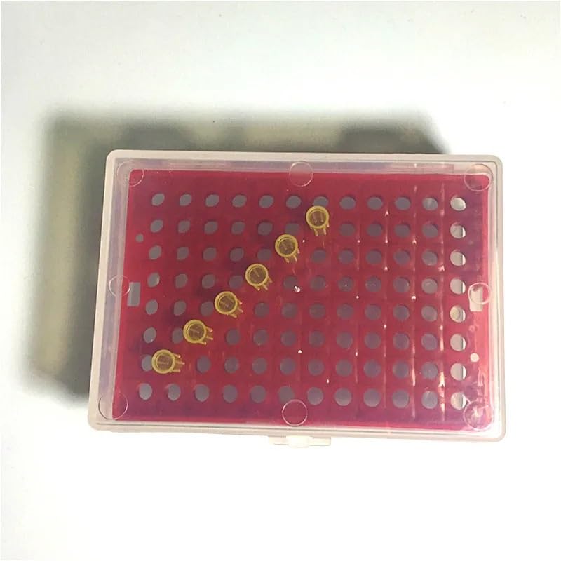 Laboratory Suction Head Box Plastic Box, for Suction Head 200 ul 96 Hole Chemical Biology Laboratory Suction Head Box for Suction Head 200 ul 1/PK(Maroon or red Color)