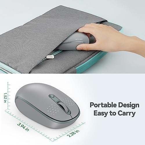 Image of TECKNET Wireless Mouse for Laptop, 2.4GHz USB Mini Cordless Mouse Small Portable Computer Mouse, 1600 DPI,18 Months Battery Life, Compatible with PC, Mac, Laptop, Chromebook