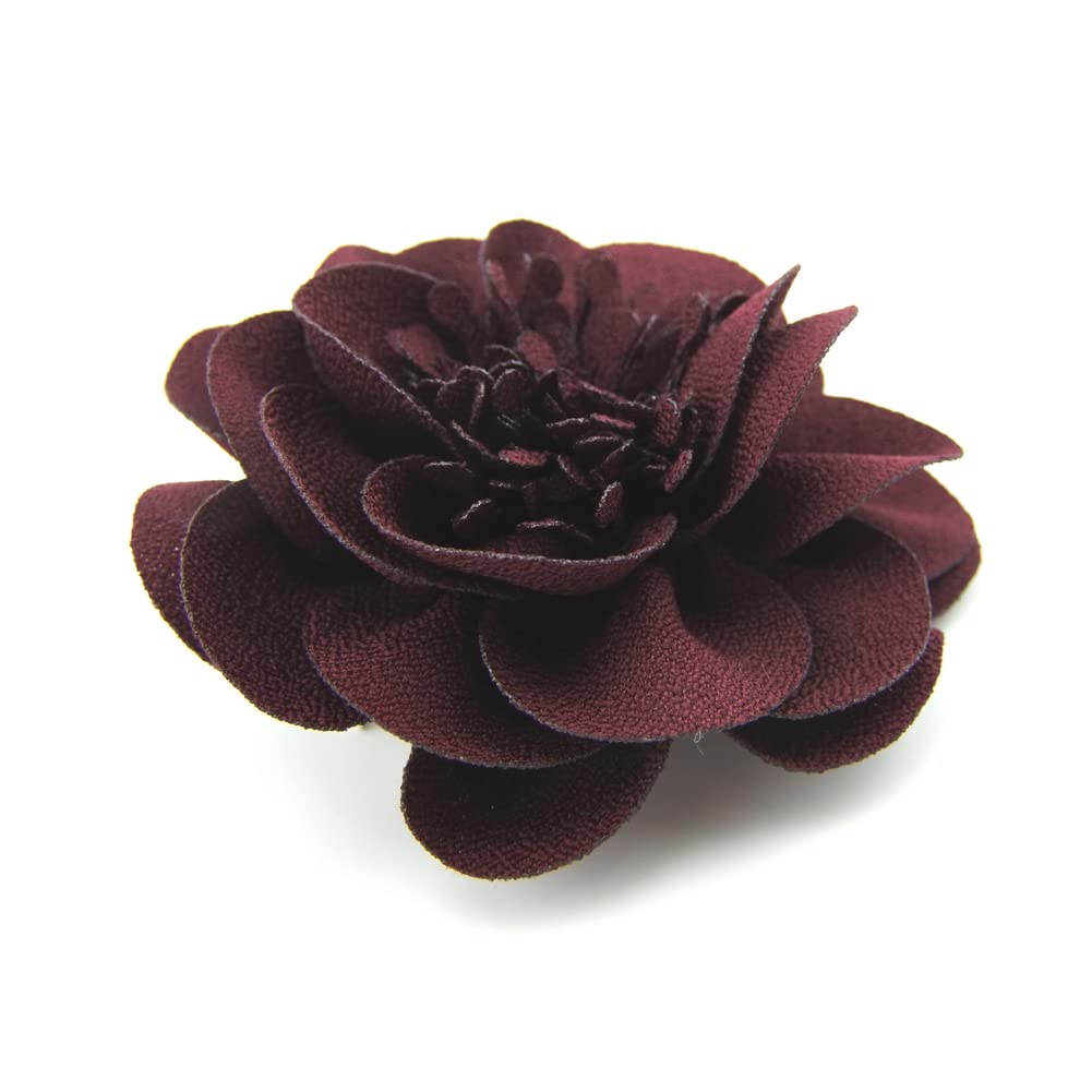 Meilliwish Beautiful Flower Rose Wedding Women Hairpin Hair Clip 1 PCS(A108)(WineRed)