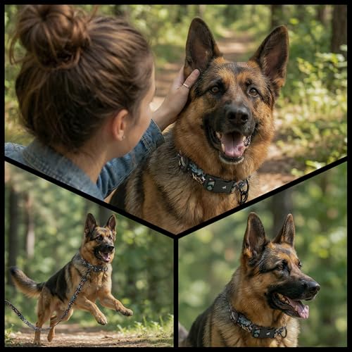 Image of Tuff Pupper Premium Adjustable Dog Collar for Small Boy Dogs, Stylish Pattern Collars Designed in USA, Quick Release Buckle, Rebel One Print for Male Dogs, Small (0.7 Inch Wide x 8-12 Inch Neck)