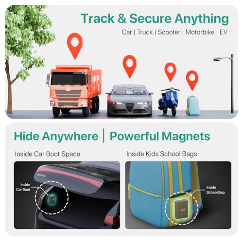 Image of Onelap GO Portable GPS (with 12 Months 4G SIM Recharge) - Wireless GPS Tracker for Car, Kids School Bag, Scooty or Trucks | 10000 mAH Battery | Voice Monitoring | Magnetic Grip | 1 Yr Android iOS app