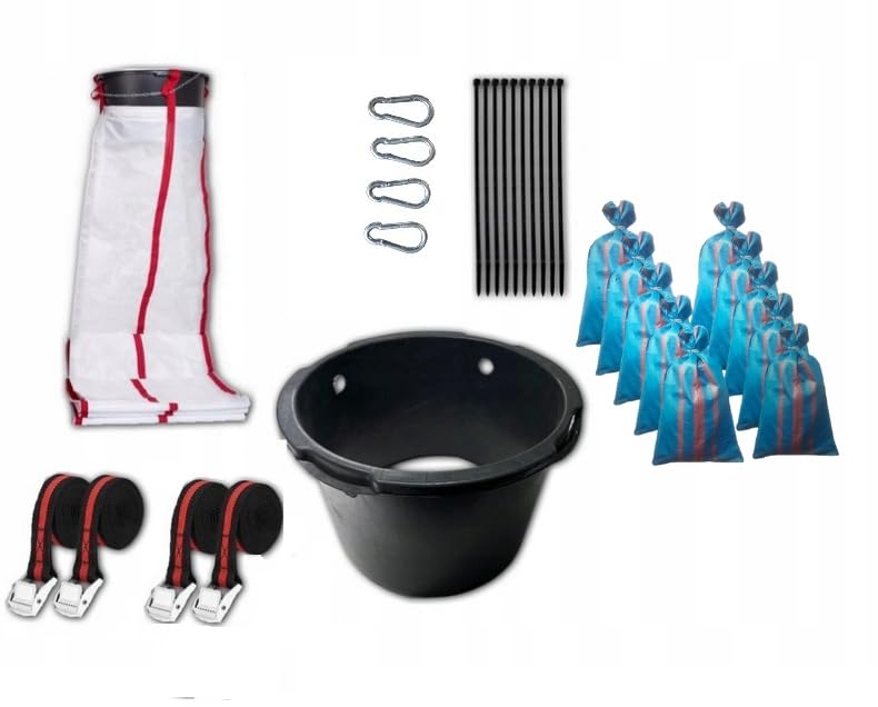 ANSERWA Flexible Schuttrutsche 4m -einfache Montage und hohe Stabilität Bauschuttrutsche mit Einfülltrichter plus 25 x 30 kg Säcke plus 4 Gurte zur Rutschenmontage