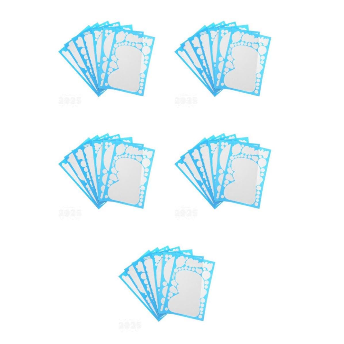 TOYANDONA 5 Set Adesivo Natalizio per Finestre in Pvc Bianco, Rimovibile