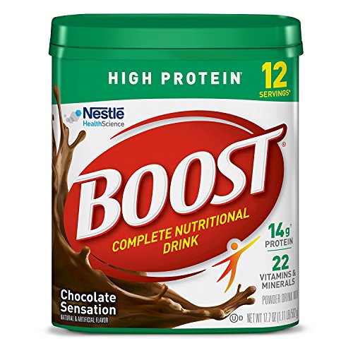 Boost High Protein Powder Drink Mix, Chocolate Sensation, 17.7 Ounce Canister, 4 pack