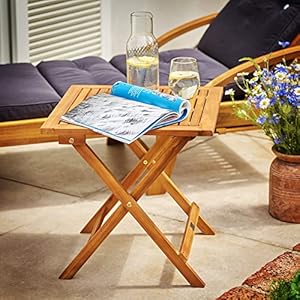 cucunu Outdoor Folding Side Table 18x18“ for Patio, Garden & Camping - Adirondack Table Made of Acacia Wood - Coffee & Dining End Tables cucunu Outdoor Folding Side Table 18×18 for Patio Garden Camping Adirondack Table Made of Acacia Wood Coffee Dining End Tables
