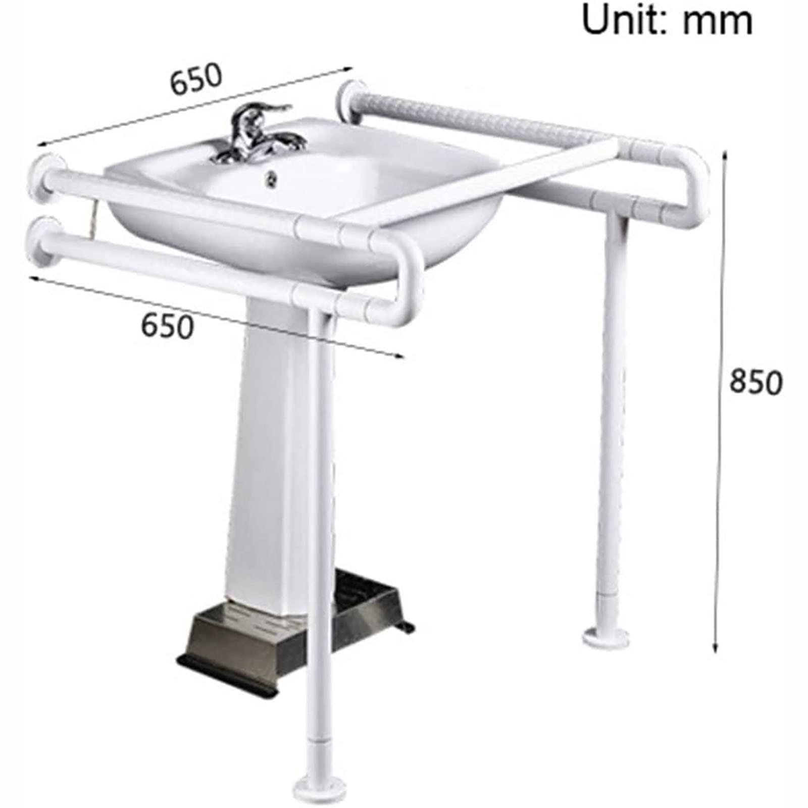 Barandilla de seguridad para baño, soporte antideslizante para lavabo, asidero de seguridad para lavabo, asidero y barandilla de seguridad para lavabo