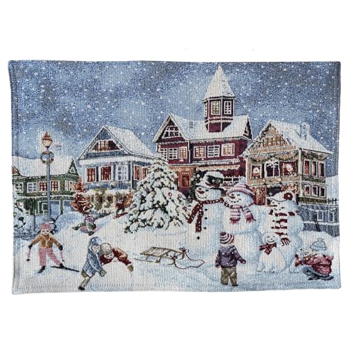 Gobelin platzdeckchen Weihnachten 12 2 er Set Tischset Platzset Platzdeckchen 33 x 48 cm Gobelin Glitzer...