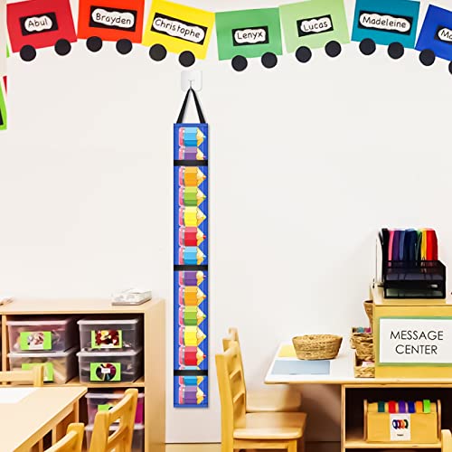 Bulletin Border Storage Pocket Chart For Classroom, Foldable Border Storage Pocket Chart, Classroom Organizer With Storage Pockets (Blue) #TOP6