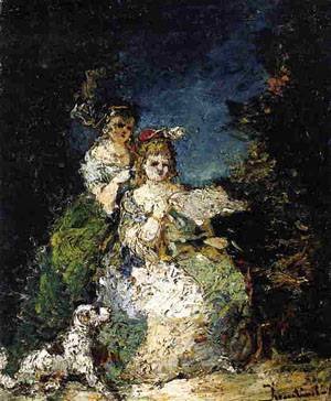 Peinture à l'huile Monticelli chef-d'œuvre de reproduction texturée 30 x 36 pouces