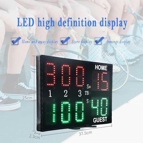 Marcador de tenis con control remoto y pantalla LED miniatura 4