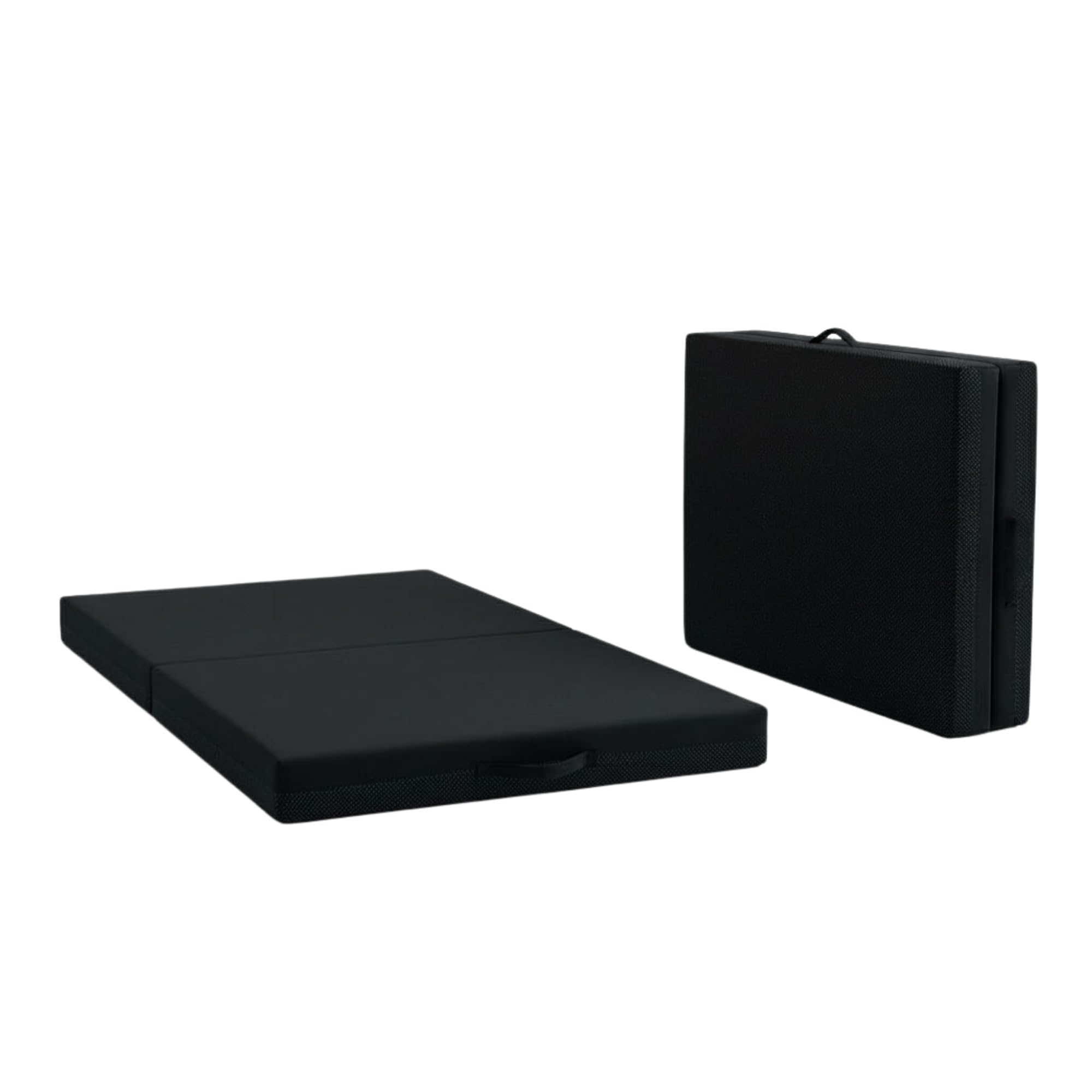 Non Slip Gymnastics Bi Fold Exercise Soft Play Floor Mat For Yoga Aerobics Landing Crashing Training Safe Space for kids (Black, 120cm x 120cm x 6cm)