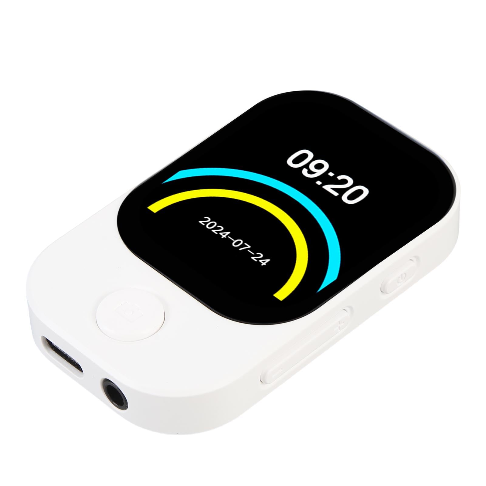 Lettore MP3 Bluetooth Compatto Bianco con Altoparlante HiFi Touchscreen per Amanti della Musica e Viaggiatori (Con scheda di memoria da 64 GB)