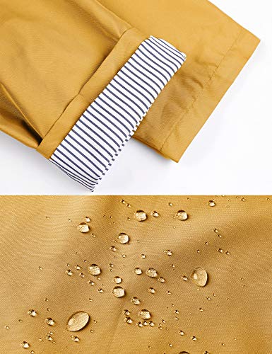 image for Bloggerlove Yellow Raincoat Women's Rain Jacket Waterproof With Hood L