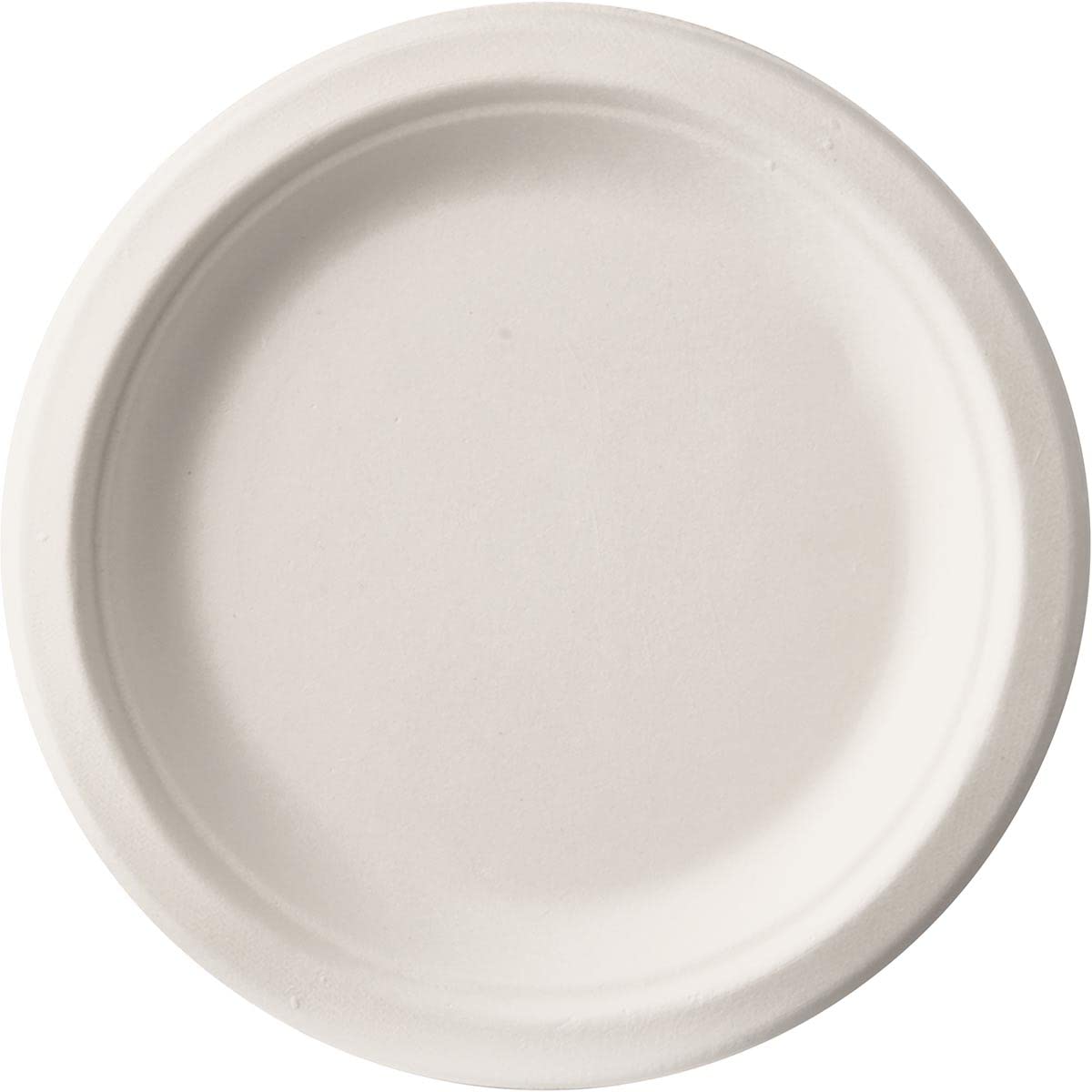 PAPSTAR 500 Teller, Zuckerrohr Pure ungeteilt Ø 23cm 2cm Weiss