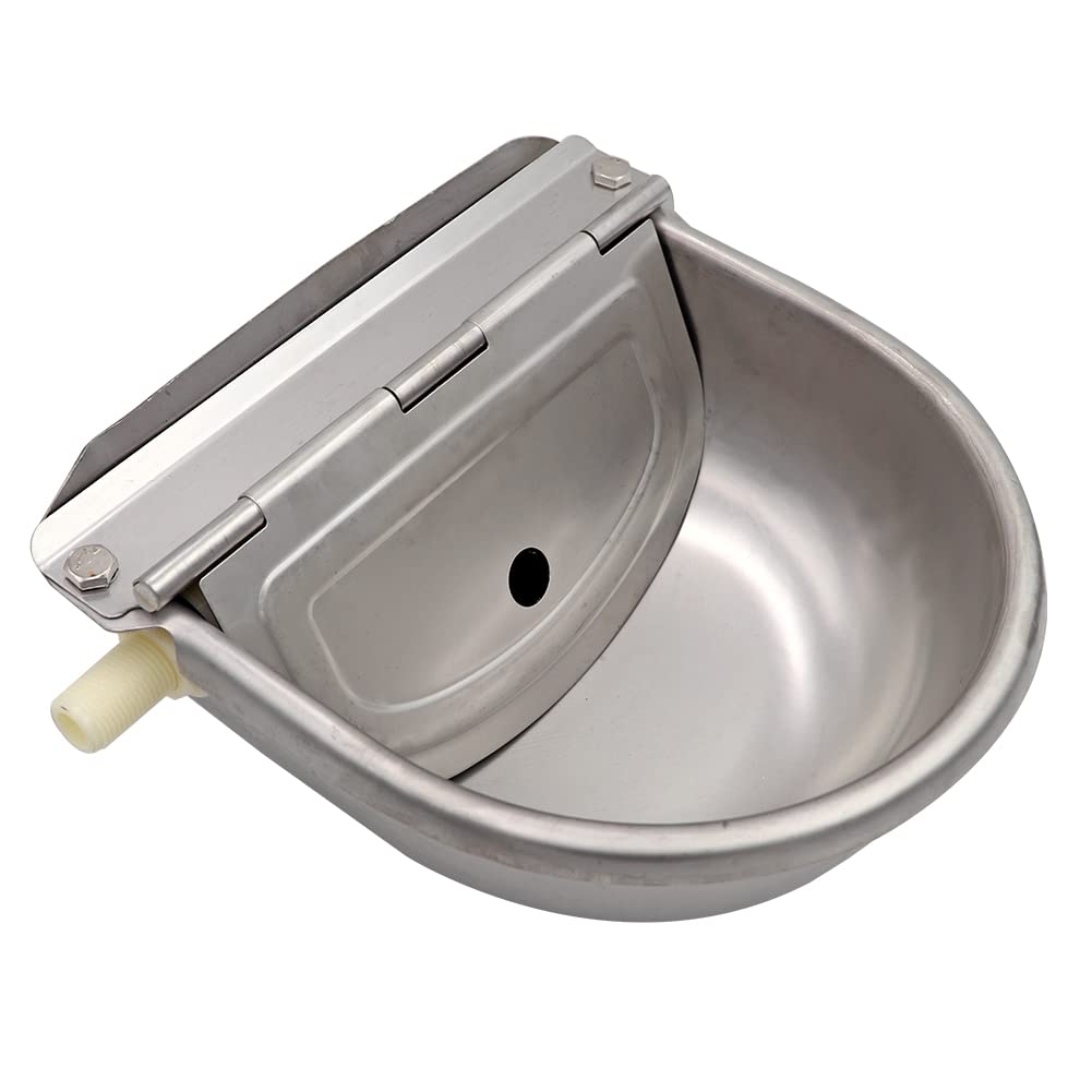 Abbeveratoio Automatico Per Animali In Acciaio Inox - Ciotola Con Valvola A Galleggiante Per Cavalli, Bovini, Capre