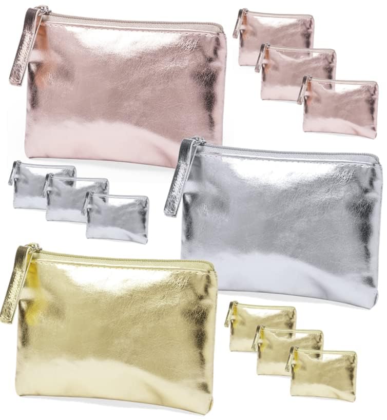 Genérico Pack 30 - Set de 30 Monederos Tela Efecto Brillante para Detalles Invitados Boda. Detalles Invitados Boda, Bautizo, comunion, Disponible Dorado, Plateado y Oro Rosa. #ESKIROLES