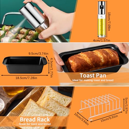 Airfryer Zubehör für Ninja Foodi Flexdrawer 10,4 l Heißluftfritteuse AF500EU AF500EUCP, 1×10.4L and 2×5.2L Silikonform Heissluftfritteuse AF500de, Weiteres Zubehör im Lieferumfang Enthalten