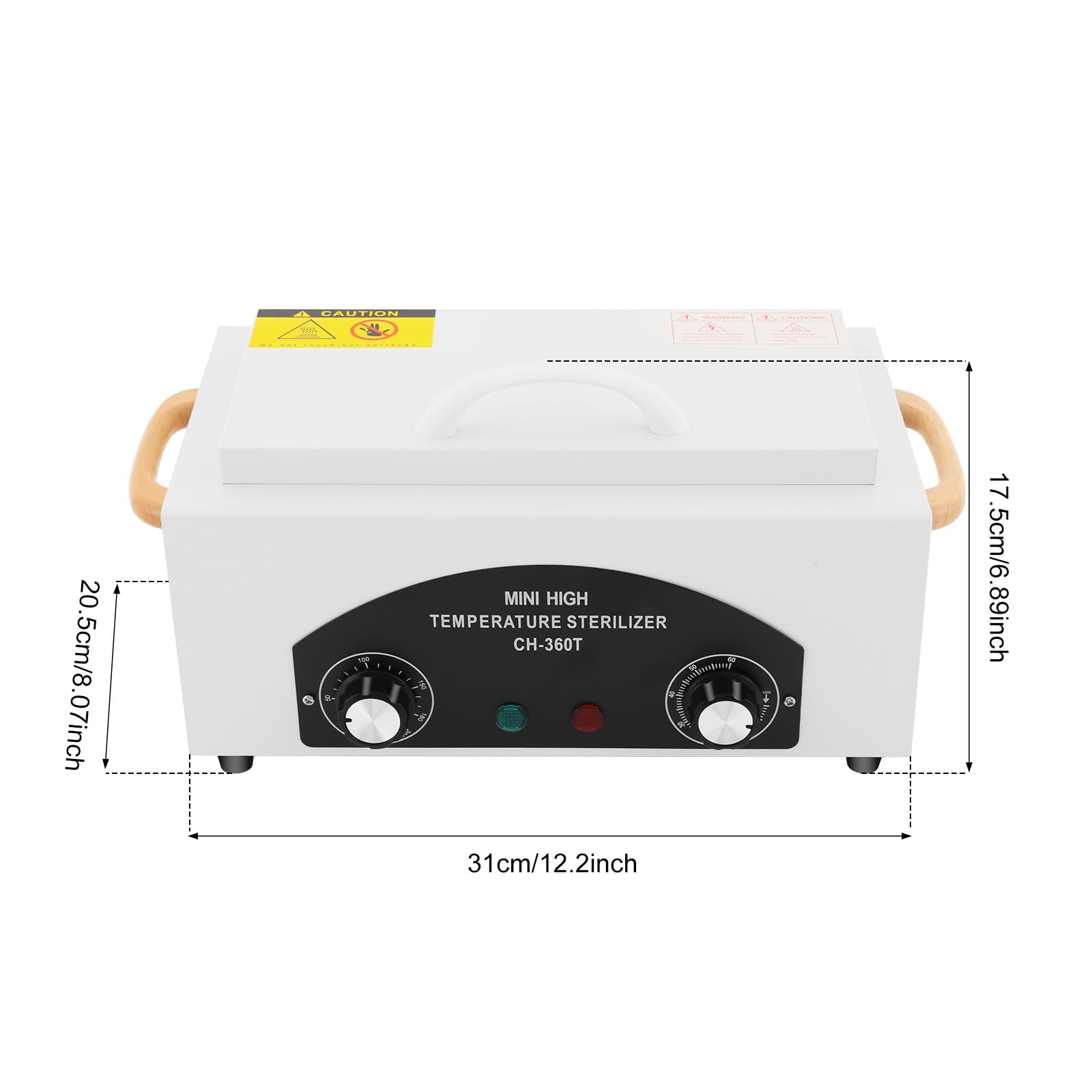 DIFU Sterylizator gorącego powietrza, 300 W, sterylizator do dezynfekcji, urządzenie do sterylizacji, studia paznokci, do kosmetyków, tatuaży, salonów fryzjerskich, studia paznokci
