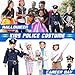 Joycover Police Officer Costume for Kids - Deluxe Police Costume for Kids with Accessories, Kids Halloween Costumes for Boys Girls, Cop Outfit Role Play Kit for Halloween Career Day-S