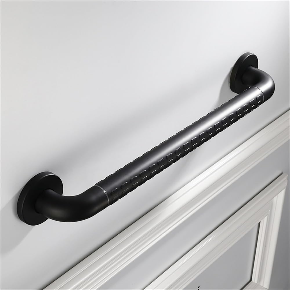 Wdsopk 48Cm Housewares 304 Stainless Steel Bathroom Handrail Safety Handrail With Fluorescent Luminous Stainless Steel Bathroom Handle Black Grab Rail（48Cm）