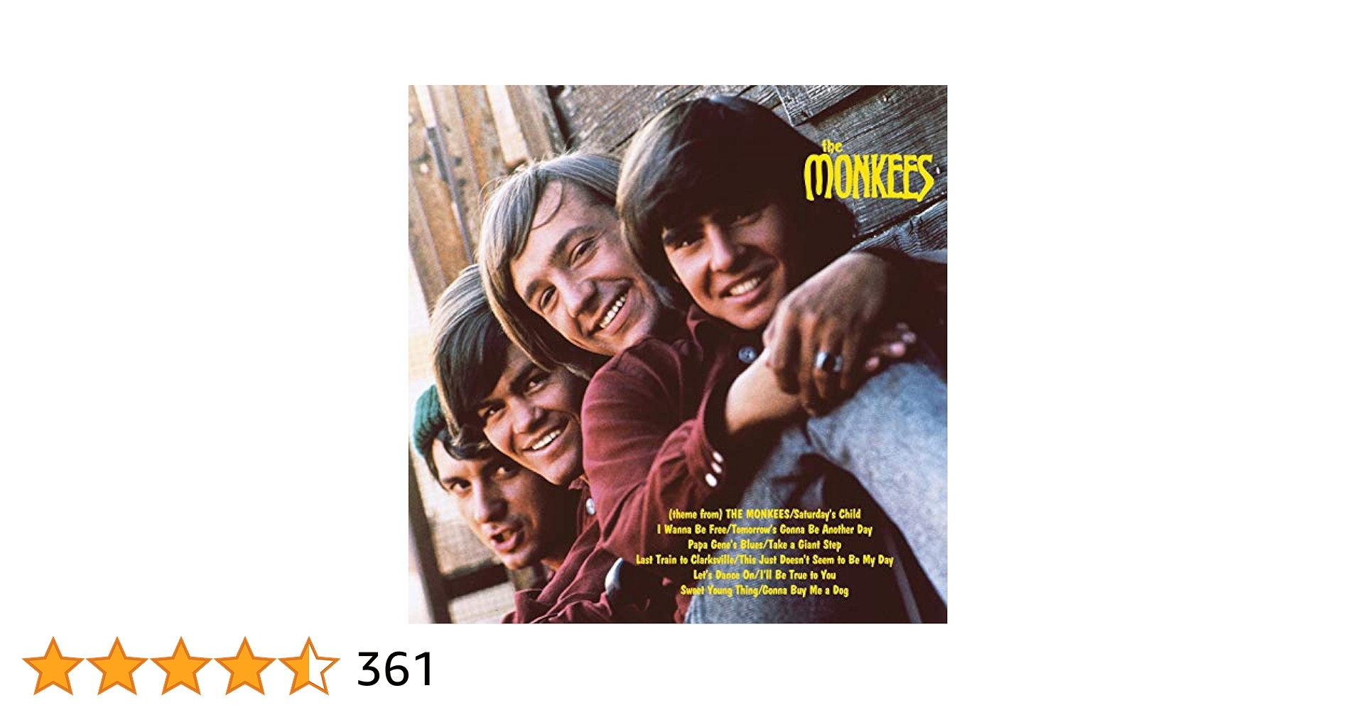 ザ・モンキーズ　THE MONKEES 写真集（LPサイズ） Theme From) The Monkees - TV Version ‑ 曲・歌詞：ザ