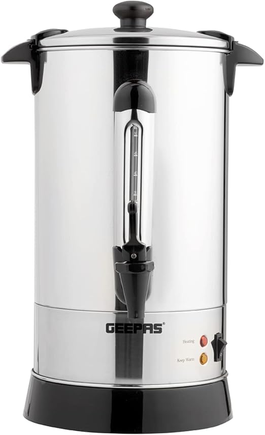 Geepas 10L Electric Catering Urn, 1650W Instant Hot Water Boiler