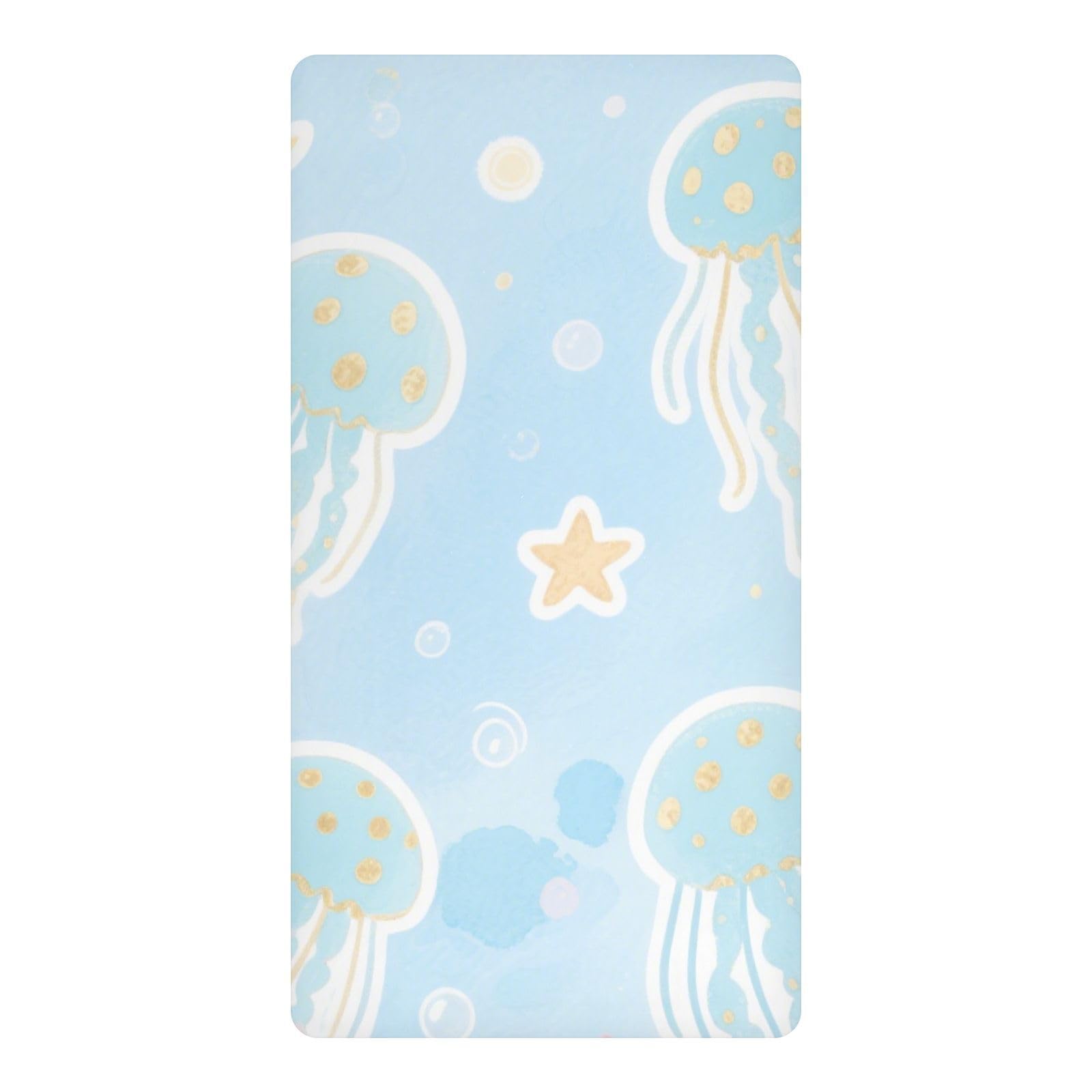 Drap de berceau imperméable 132x71 cm méduse contre taches matelas