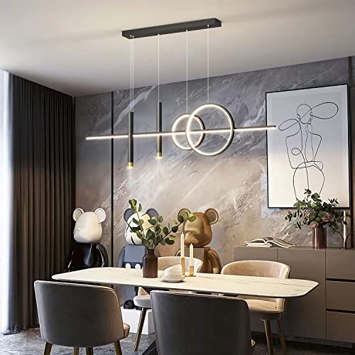 Moderne LED Pendelleuchte Esstisch – Dimmbar, Höhenverstellbar 10–110 Cm, 120 Cm Lang, Mit Fernbedienung