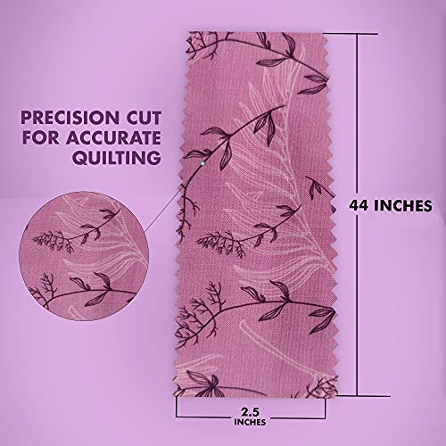 Needles Quilt Studio - 2.5" Precut 40 Fabric Strip Bundle (Amethyst Garden) | Cotton Strips Bundles For Quilting - Jelly Rolls For Quilting Assortment Fabrics Quilters & Sewing - Precuts Cloth Quilts #TOP2