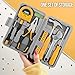 20 Pcs Home Tool Set, Basics Household Tool Kit with Small Mini Carrying Box for Men and Women DIY (Yellow)