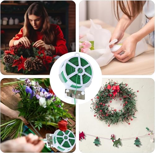 Garden Plant Ties, Ataduras Verdes para Plantas con Cortador, 100 m Cintas de Alambre para Jardinería Oficina Hogar miniatura 7