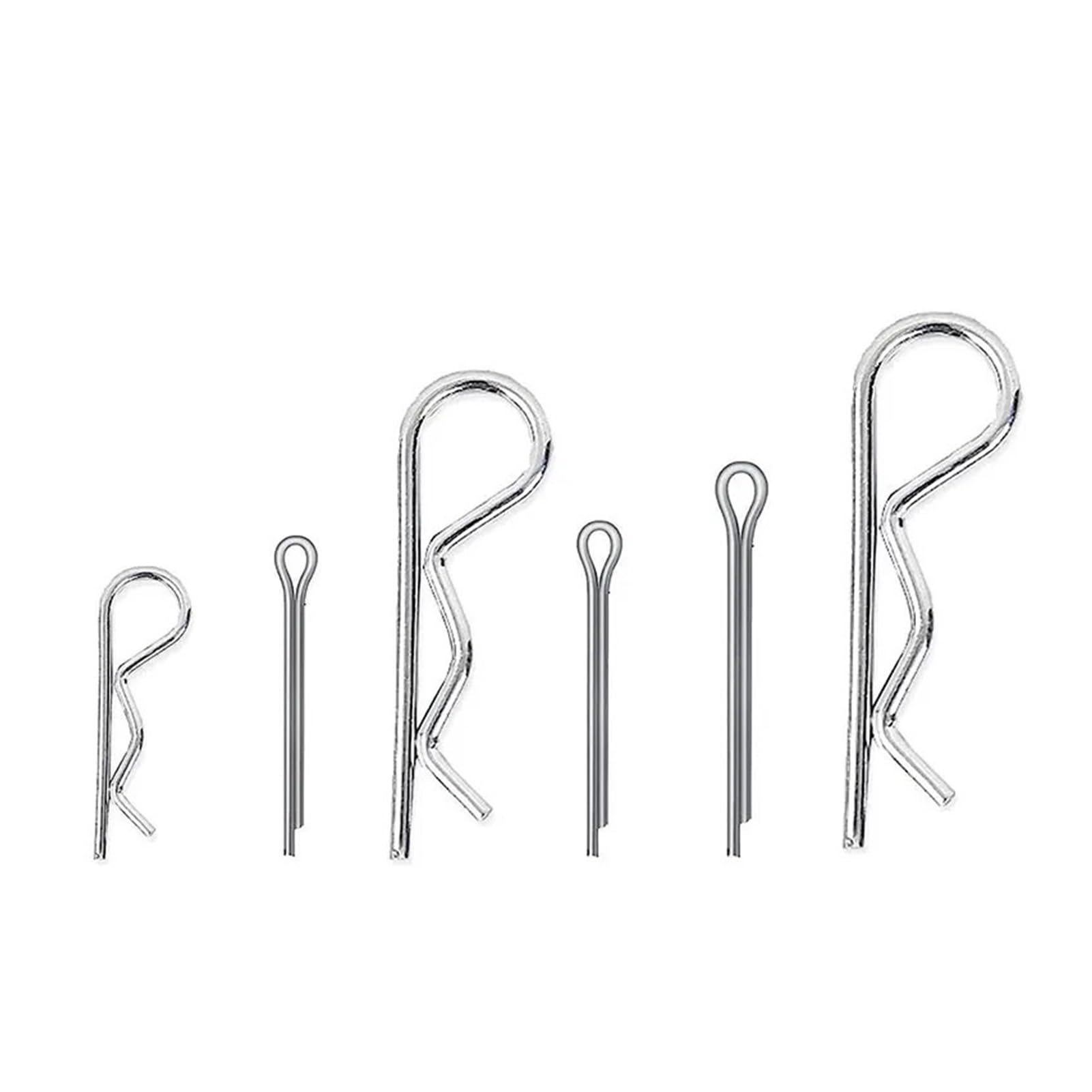 Splint R Clips Feder Halte Haarnadeln Sortiment Kit Verzinkter Stahl 6 Größen 110 Stück Splinte 6 Größe 140 Stück for Auto