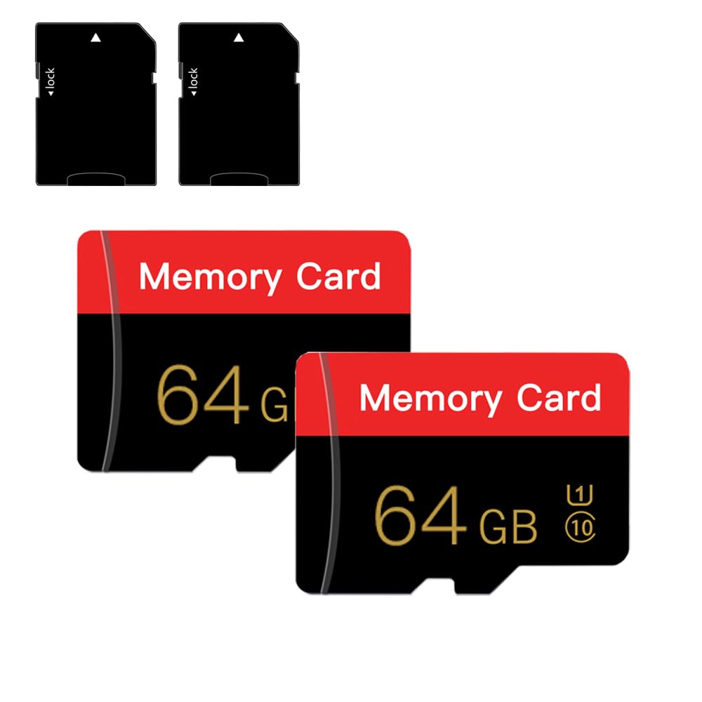 Lot de 2 Micro Carte Mémoire avec Adaptateu (64GB*2-Old)