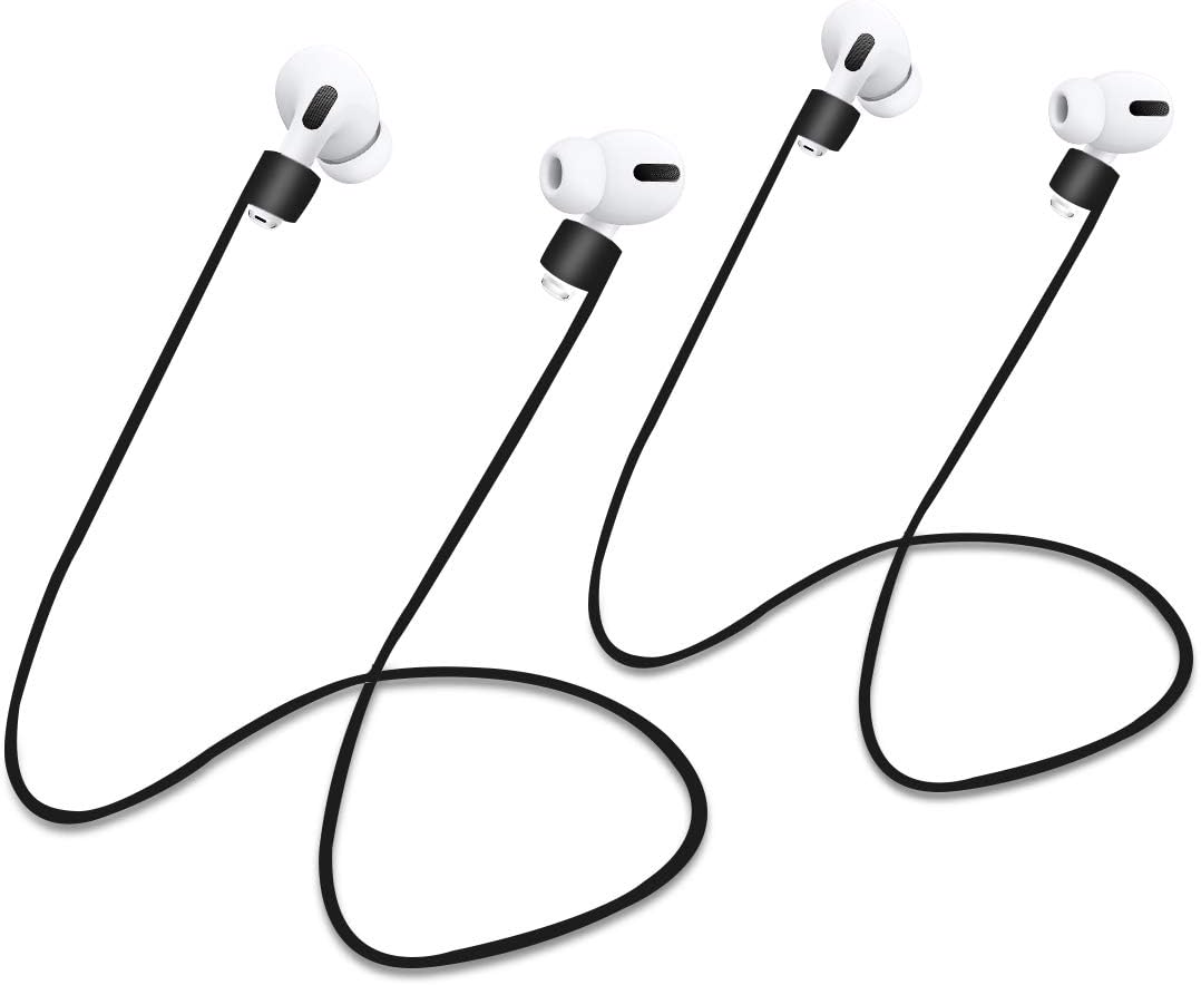 (2 Pack) Seltureone Compatible for AirPods 1/2/3 Gen Pro Anti-Lost Straps, Black
