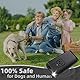 LED Ultrasonic Dog Repeller,Dog Barking Silencer - Ultrasonic,Trainer Gerät 3 in 1 Rechargeable Anti Bellen Stop Rinde Handheld Hunde Trainingsgerät,50FT Long Range,Indoor/Outdoor Use (Schwarz)