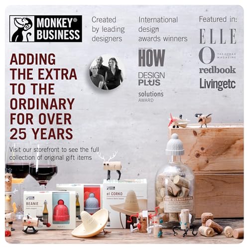 Image of Monkey Business Howdy - 2-Pack Cowboy Hat Wine Stoppers - Fun Silicone Bottle Stoppers Keep Wine Fresh - Novelty Kitchen Gadgets & Cute Wine Accessories (Pink & White)