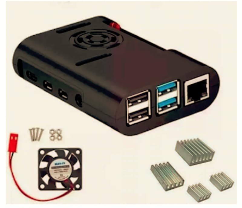 Raspberry Pi 4 Model B, Kit Completo com 4GB RAM, Fonte, Case