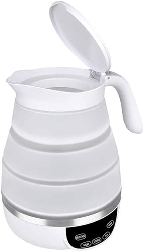 Hervidor eléctrico plegable de viaje, hervidor eléctrico plegable, cambio automático de doble voltaje, hervidor portátil de viaje con control de