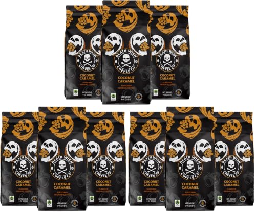 Image of Death Wish Coffee, Coconut Caramel Ground Coffee (27 Ounces) (Pack of 3)