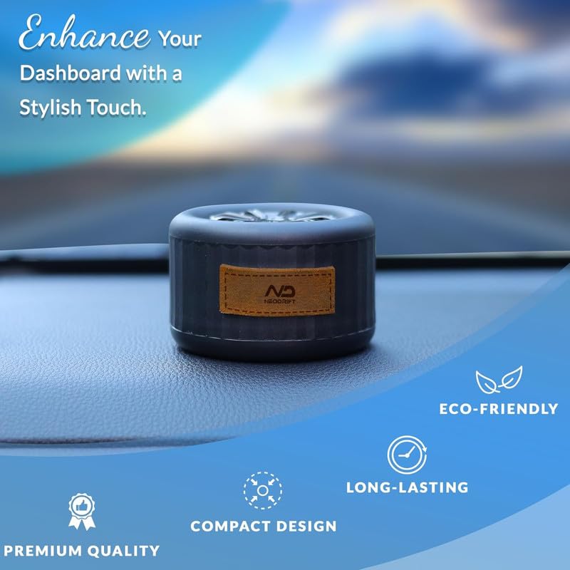 Image of NEODRIFT 'NeoWheel' (Set of 1) | New Car | Premium Dashboard Car Perfume Air Freshener (Long-Lasting Car Fragrance, Premium Stylish Accessory)