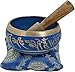 4 Inches Hand Painted Metal Tibetan Buddhist Singing Bowl Musical Instrument for Meditation with Stick and Cushion