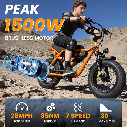 ESKUTE V100 Electric Bike for Adults, Electric Dirt Bike
