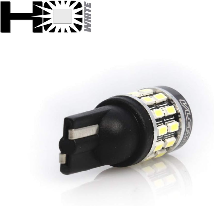 VLEDS 2pcs 180lm 5000K White 194 T10 2825 360° High Output 26 LED Bulb