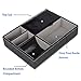 Baoyun Men's Valet Tray, Faux Leather Valet Box, EDC Catch All Tray, Dresser Top Nightstand Organizer with 5 Compartments for Smartphone, Keys, Wallet, Watch