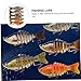 Yardwe 5pcs Lifelike Multi-Jointed Fishing Lure Baits for Bass Trout and Perch Fishing Realistic Colors and Patterns for Freshwater and Saltwater
