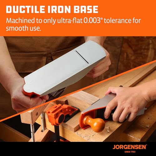 Image of JORGENSEN No.4 10 inch Wood Plane , Hand Plane for Woodworking, Professional Smoothing Plane for Trimming, Craft - Hand Plane with Ductile Iron Body, Adjustable Cutting Depth