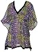 Produktbild LA LEELA Damen Sommer Chiffon Tunika Strandkleider Strandponcho Strand Abdeckungs Bikini Cover Up Violett_P208 DE Größe: 32 (XS) - 44 (L)