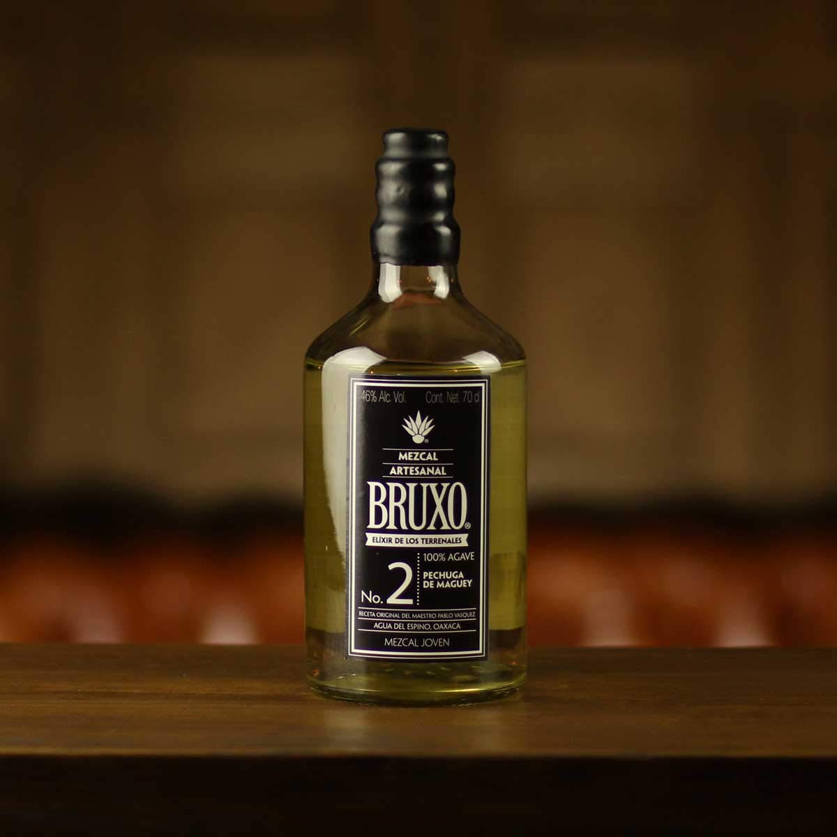 Bruxo Mezcal Artesanal Nr. 2 Elixier der Terrenales 100% Agave Maguey Brust - 1 x 70 cl.