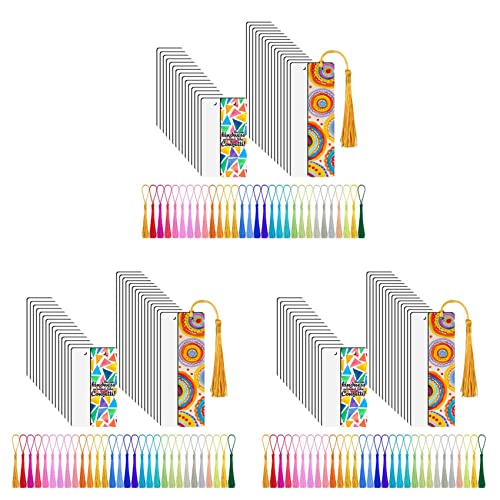 Marque-pages vierges de sublimation en lot de 90 pièces pour projets de bricolage